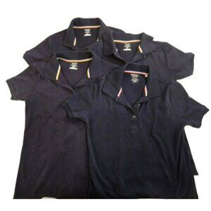 Lot of 4 French Toast Polo Shirts Navy Blue Schoolgirl Uniform Utility Girls XL